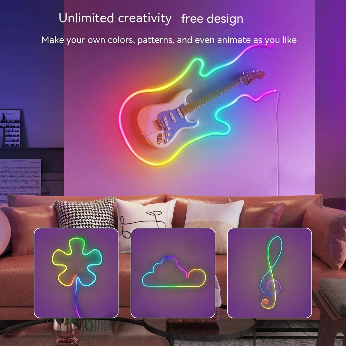 NEON RGB Magic 5-Meter Multicolor LED Neon Light β Remote & Mobile Control