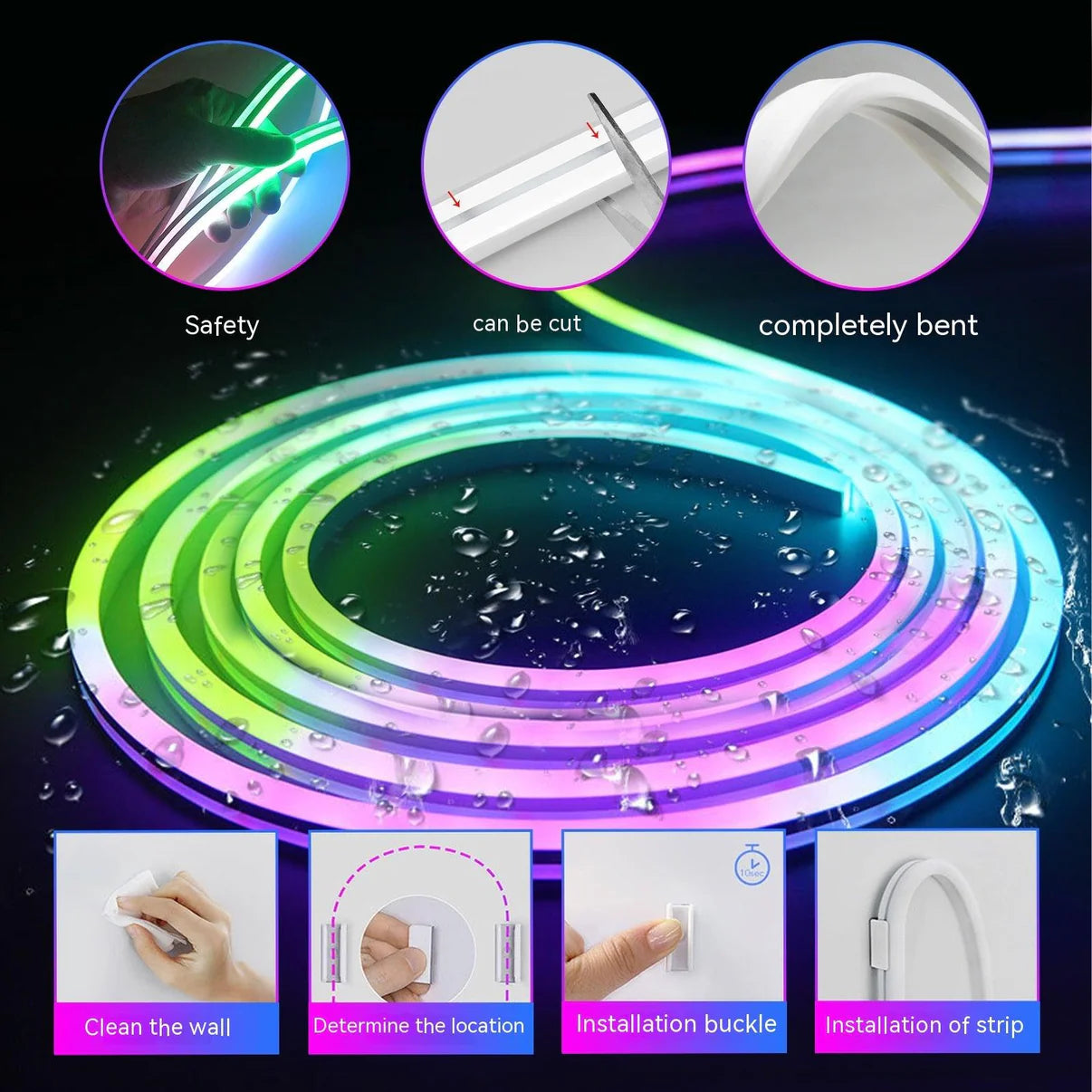 NEON RGB Magic 5-Meter Multicolor LED Neon Light β Remote & Mobile Control