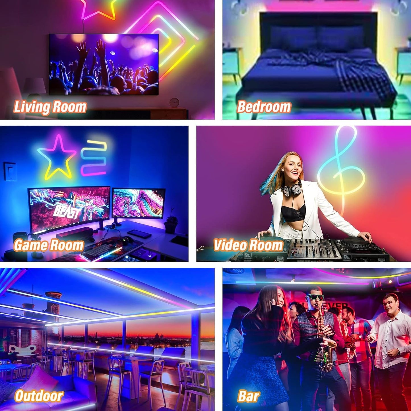NEON RGB Magic 5-Meter Multicolor LED Neon Light β Remote & Mobile Control