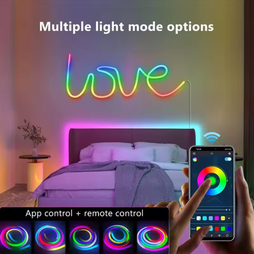 NEON RGB Magic 5-Meter Multicolor LED Neon Light β Remote & Mobile Control