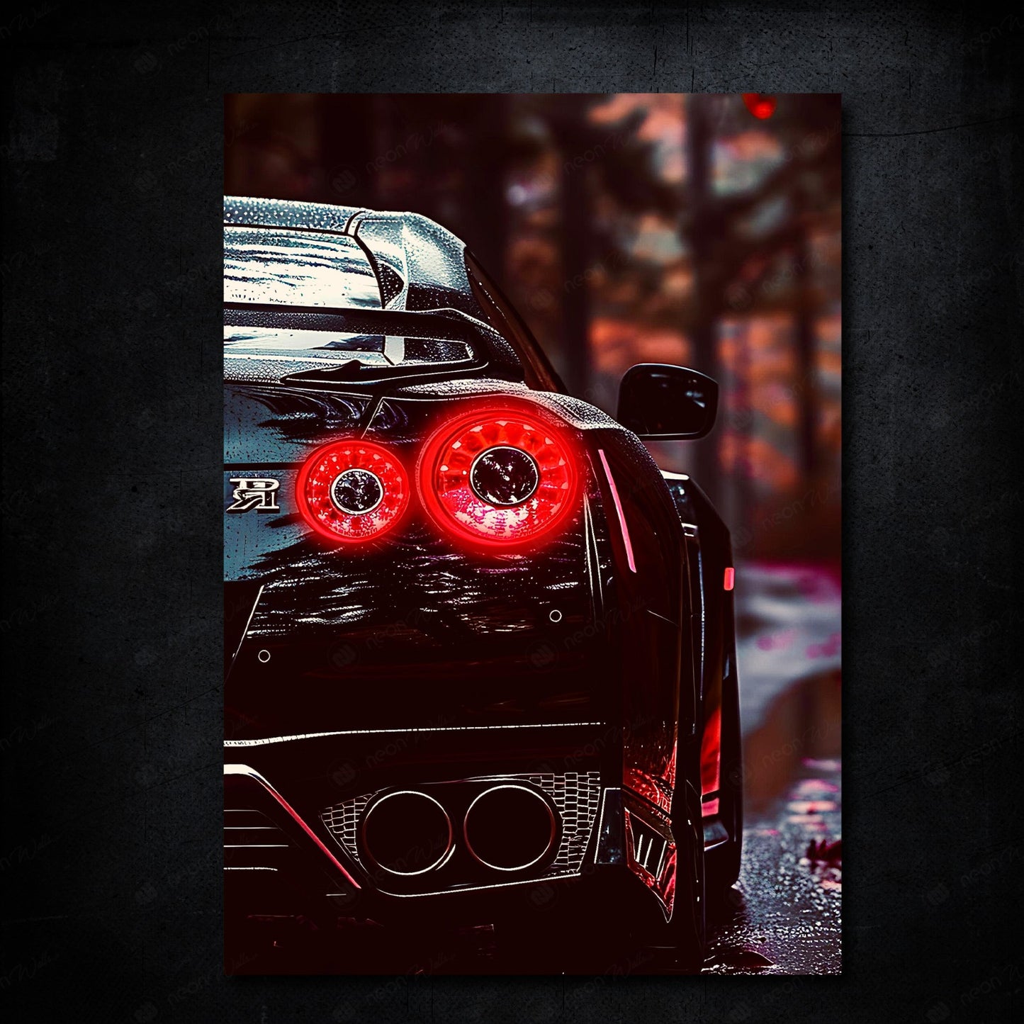 Nissan GTR Nismo R35 | LED Neon Frame Poster (Large)