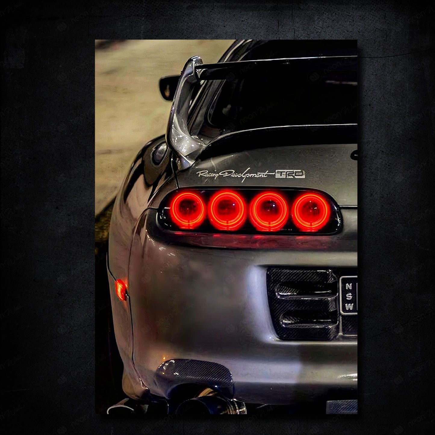 Toyota Supra MK4 | LED Neon Frame Poster (Large)