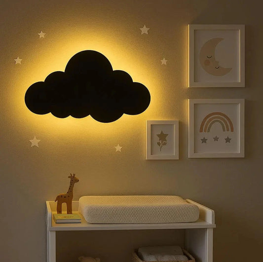 3D Cloud Wall Lamp – Modern Ambient Bedroom Night Light | Plug & Play, No Wires