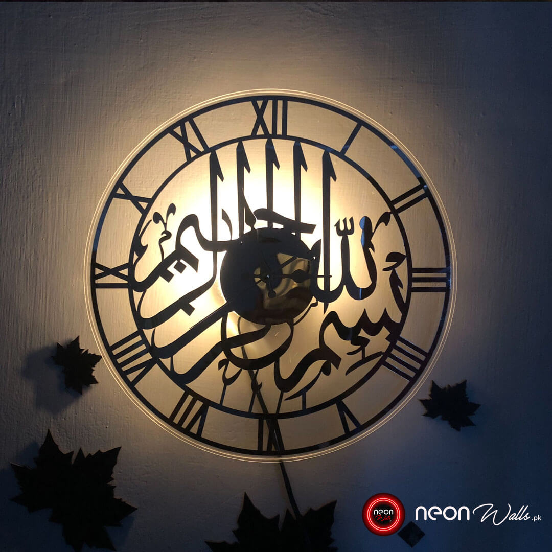 Neon Decorative Wall Art Clock  Wall Clocks  – Pyari