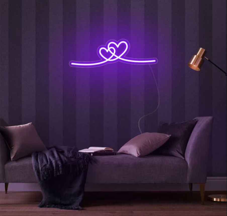 Couple Heart Neon Sign ππβ€οΈ