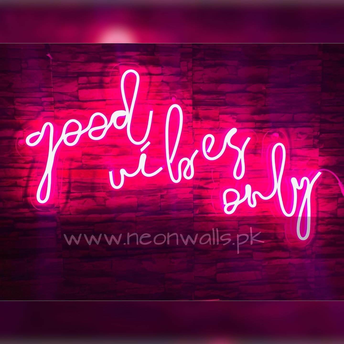 Neon Lights - Embrace Positivity with Good Vibes Only Neon Sign – Neon  Walls