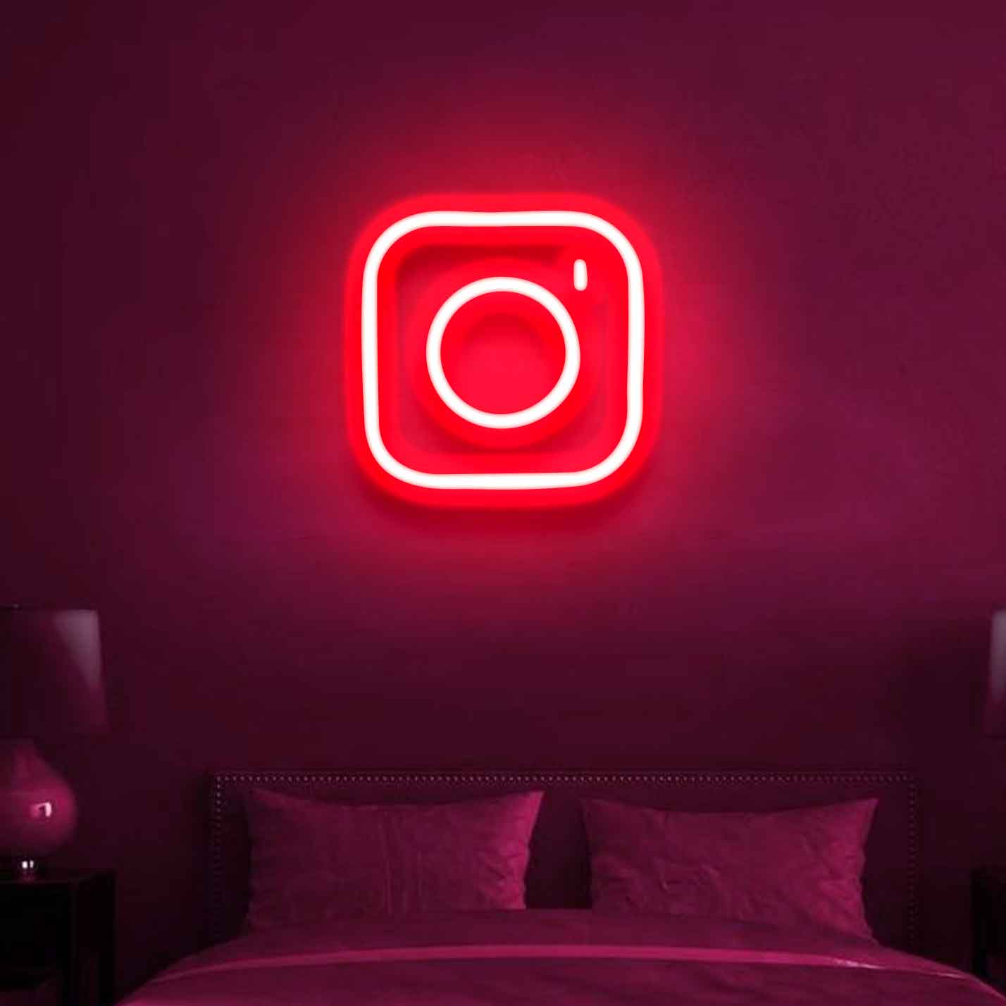 Instagram Logo Neon Sign - A Vibrant Fusion of Social Media