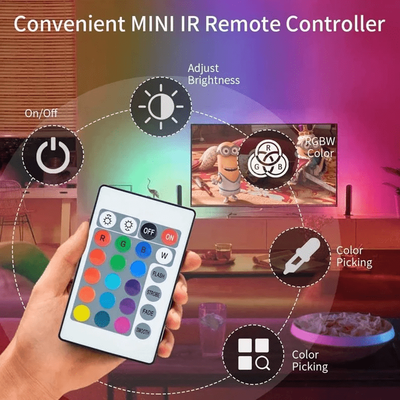 RGB LED Strip Light With Remote Controller Set - RGB Neon Lights – Neon  Walls