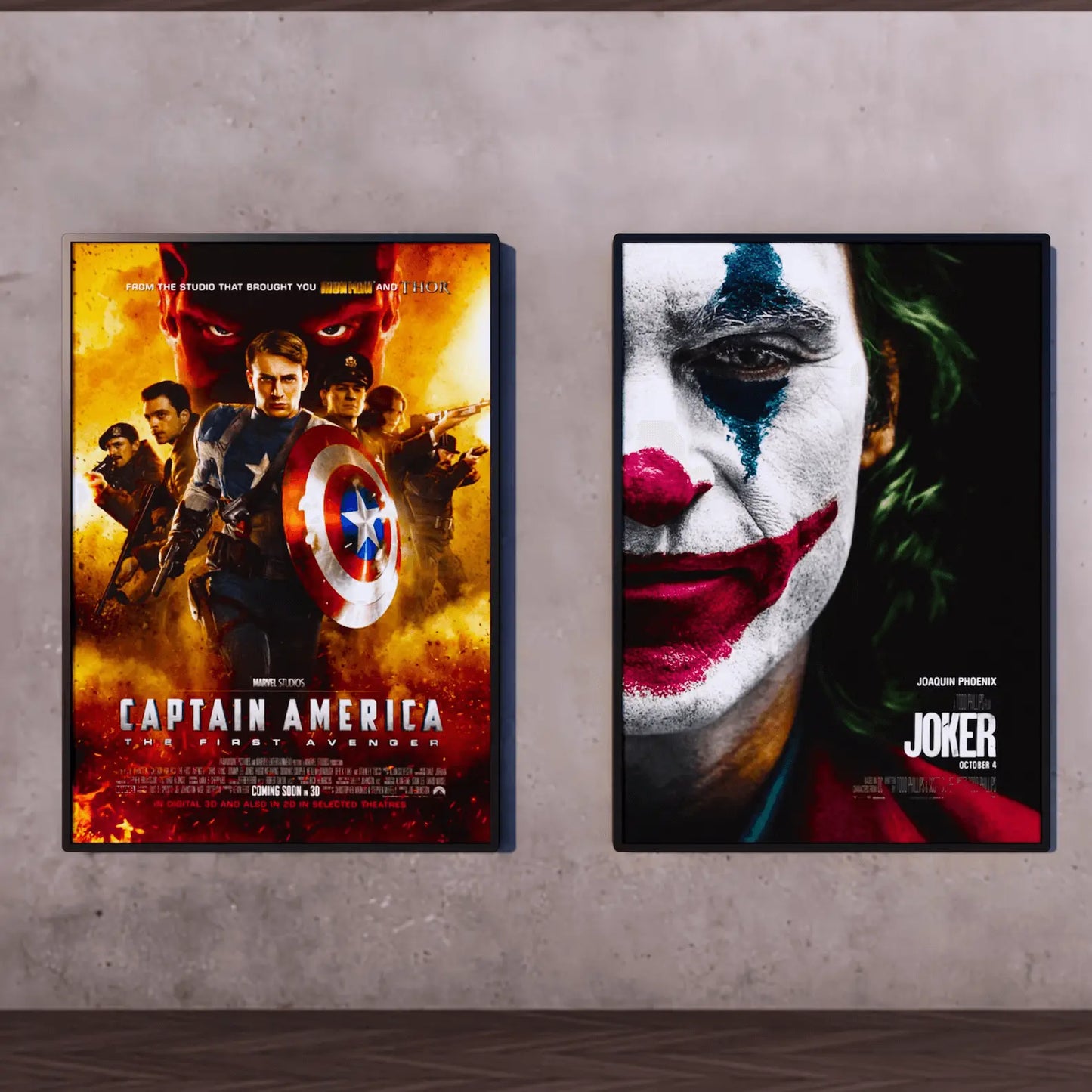 Joker LED Light Box Poster Frames | Ultra-Thin LED Movie Poster Light Box | Lighted Poster Box | Led Light Box Retro Poster for Wall