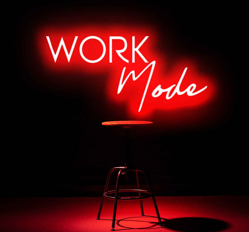 Neon Sign Computer Work Work Mode Neon Sign - Stay Focused and Illuminate – Neon Walls