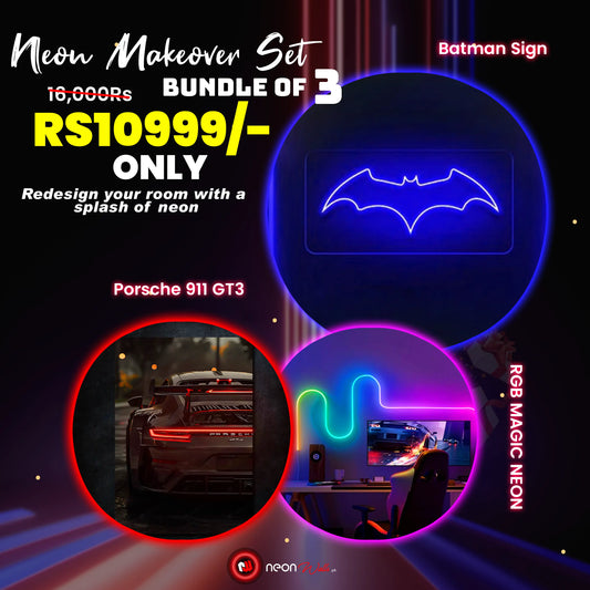 Bundle 2: Neon Makeover Set - Light, Art & Vibe — All in One