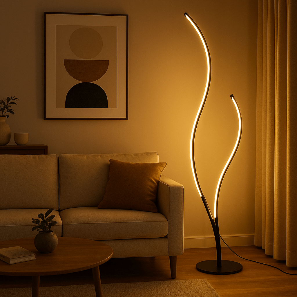 Modern Tree Neon Corner Floor Lamp Indoor