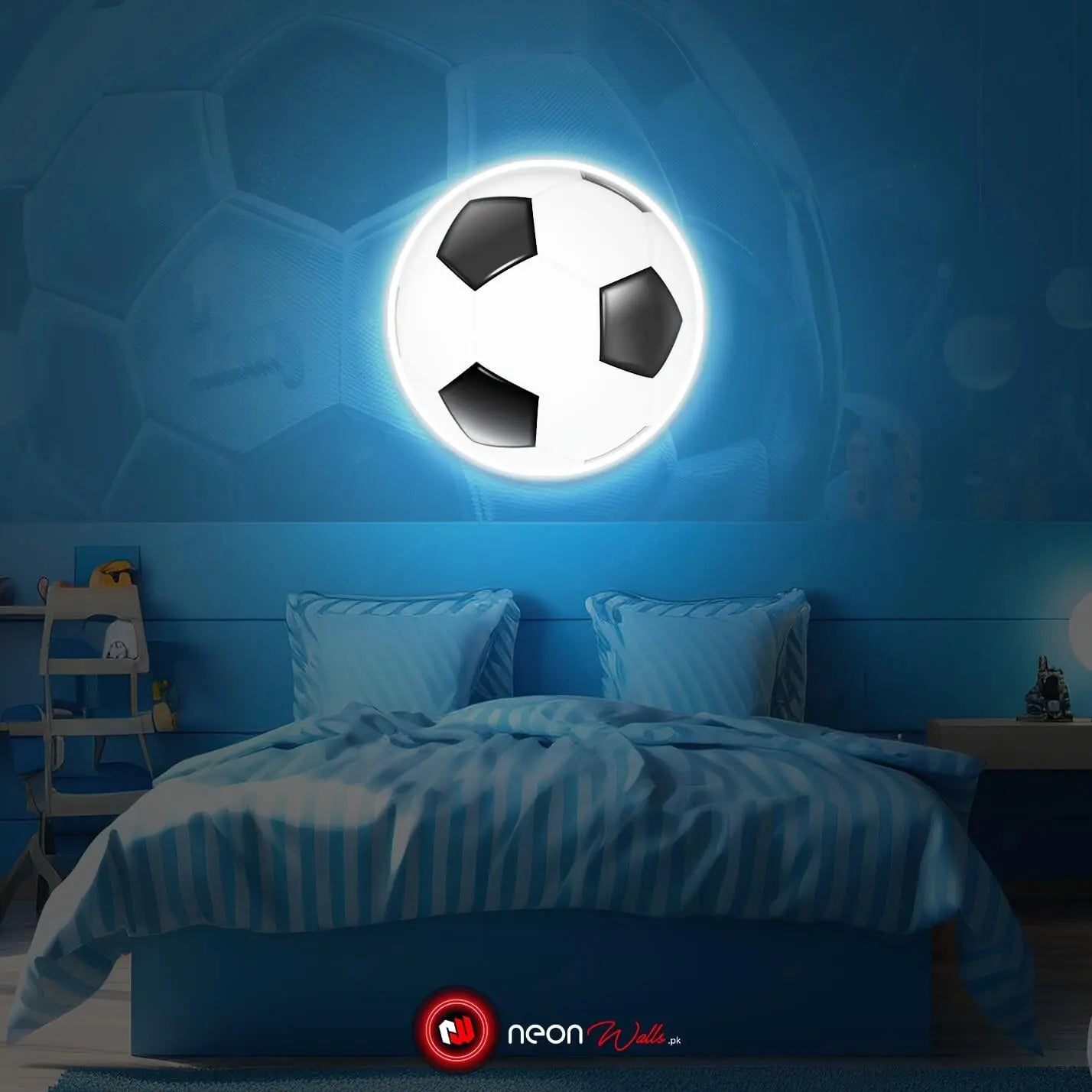 Football UV LED Neon Sign ⚽ – Light Up Your Love for the Game! – Neon Walls