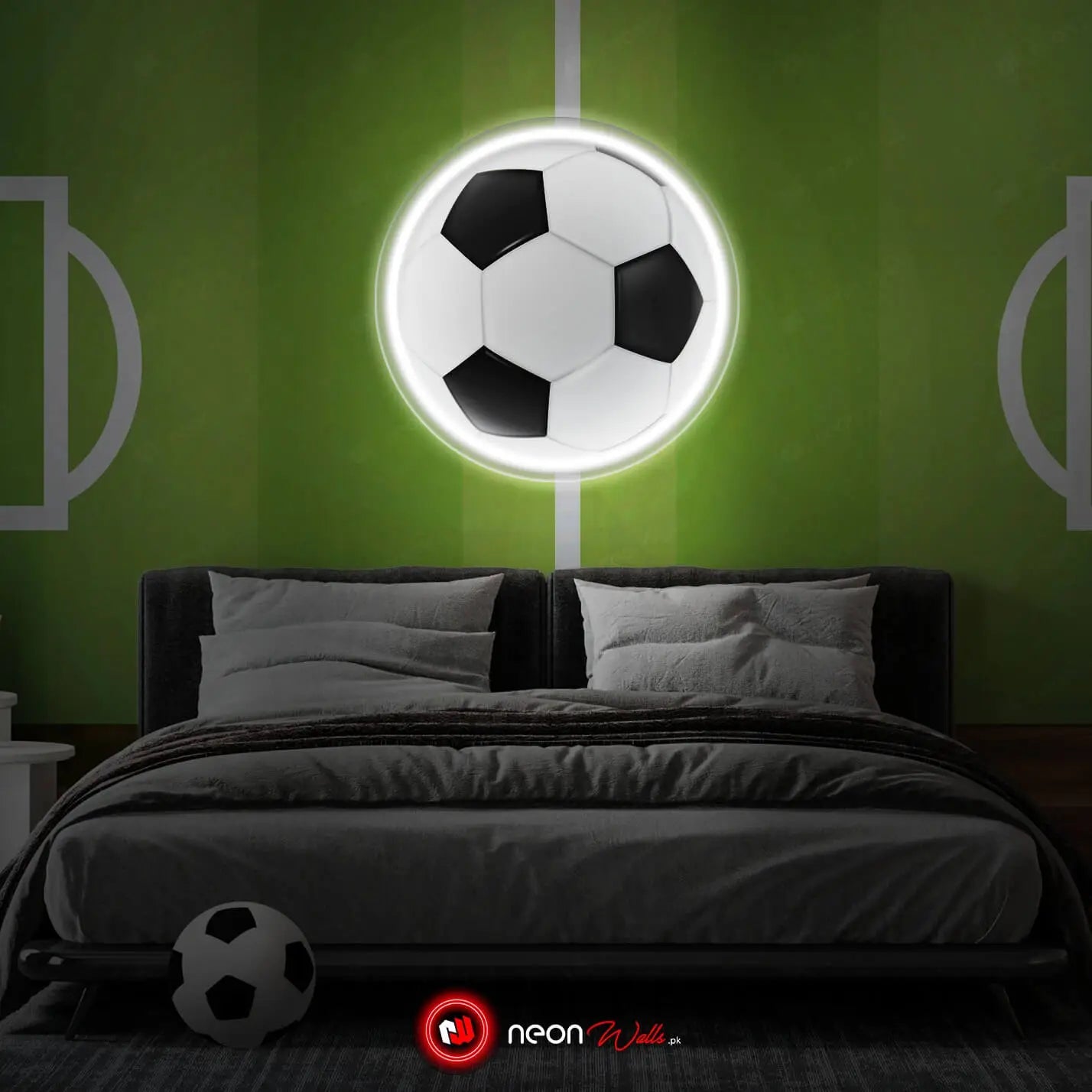 Football UV LED Neon Sign ⚽ – Light Up Your Love for the Game! – Neon Walls