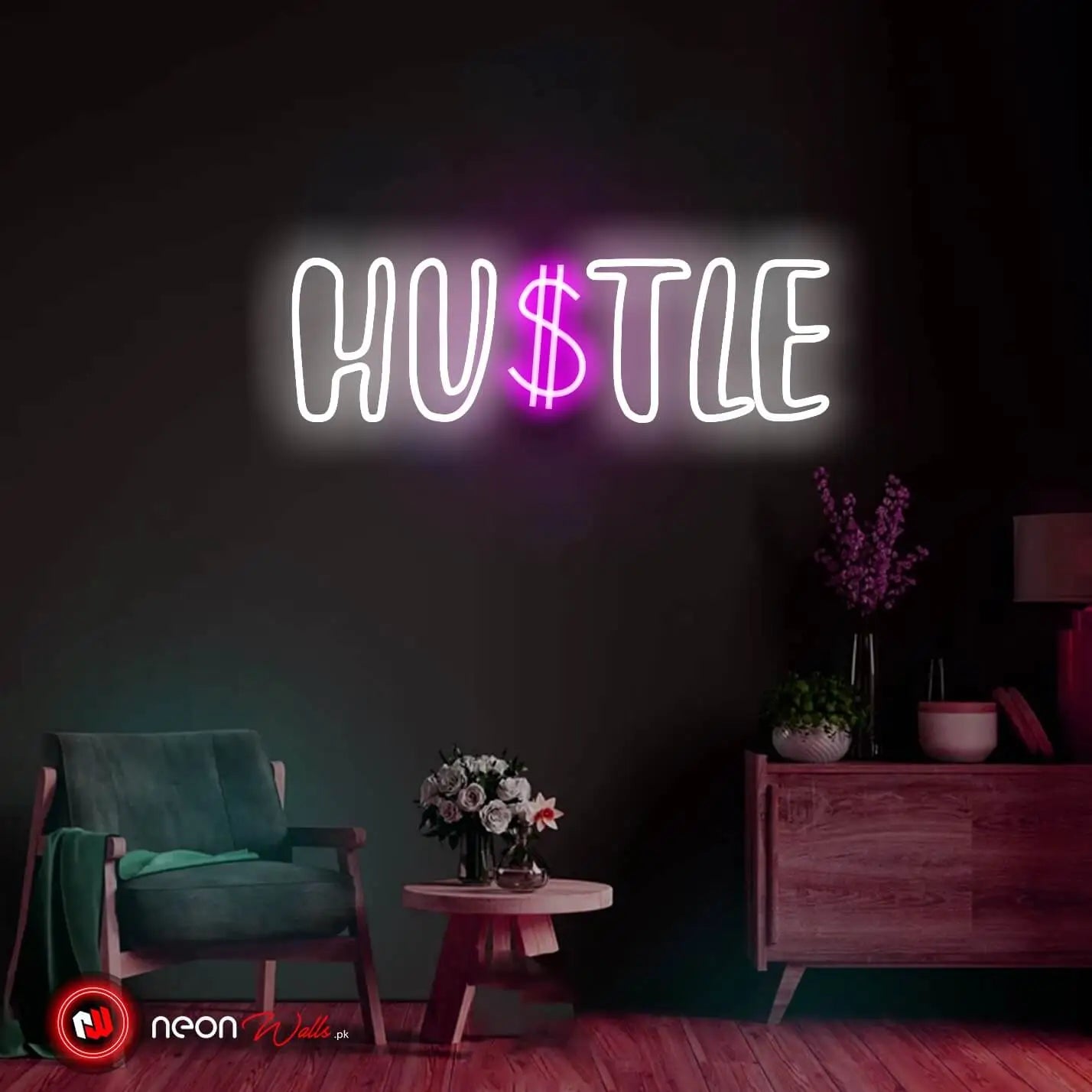 Hustle Motivational Neon Sign - Neon Lights – Neon Walls