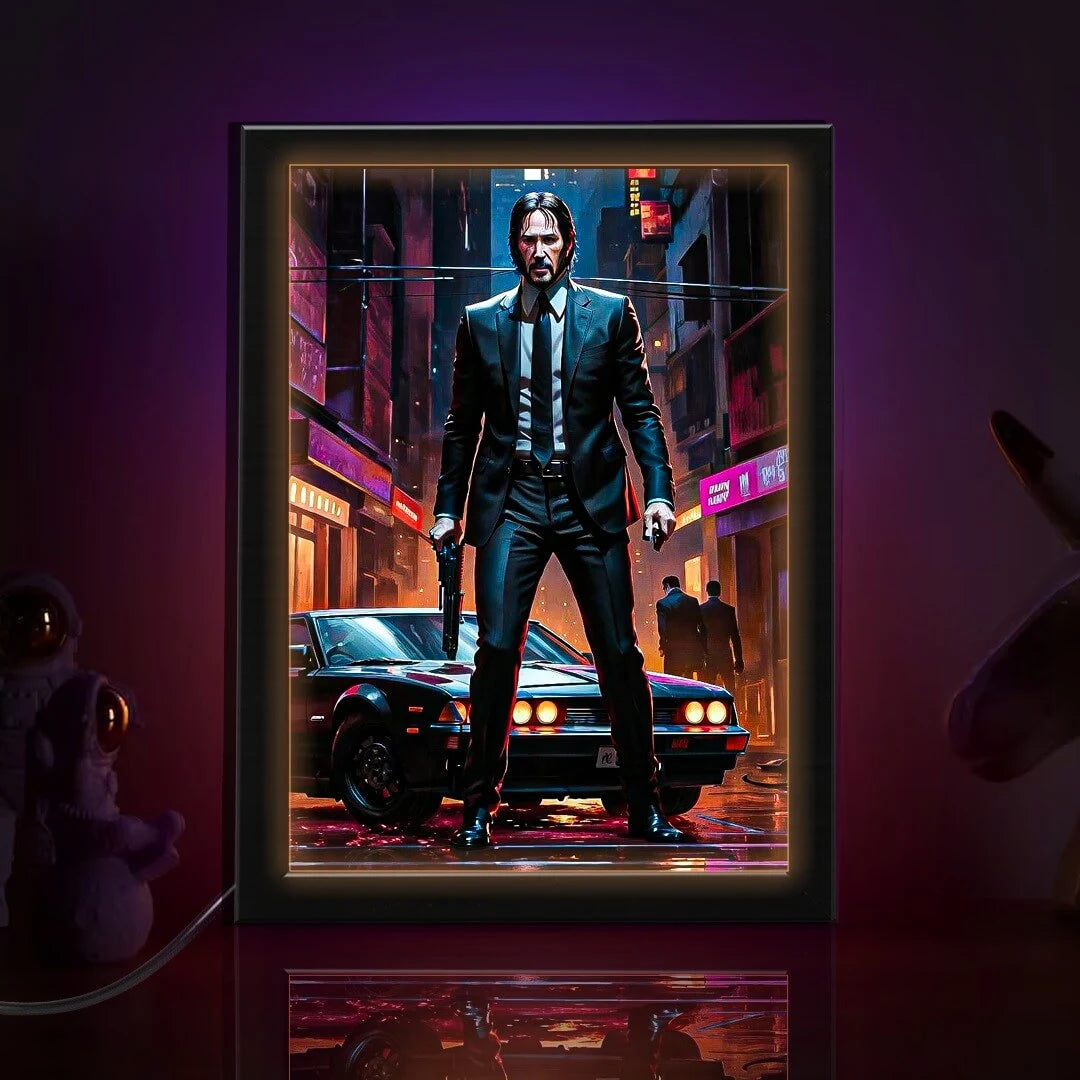 John Wick Neon Poster Frame