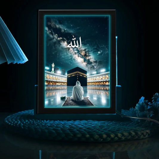 Kaaba Islamic Neon Poster