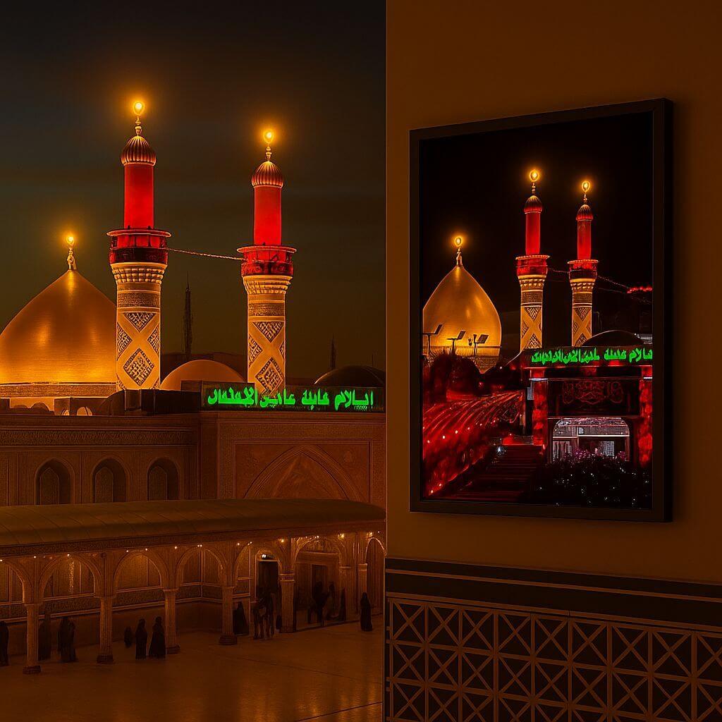 Ya Hussain - Muharram - Neon Poster Frame