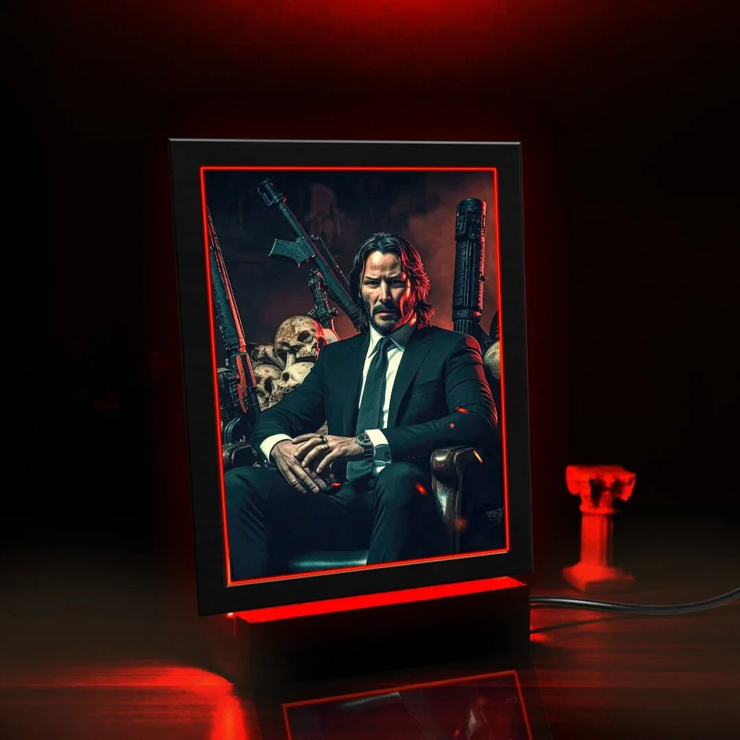 John Wick Neon Poster Frame