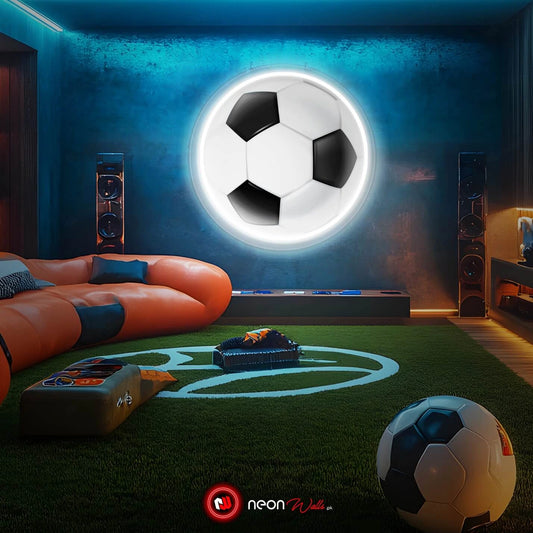 Football UV LED Neon Sign ⚽ – Light Up Your Love for the Game!