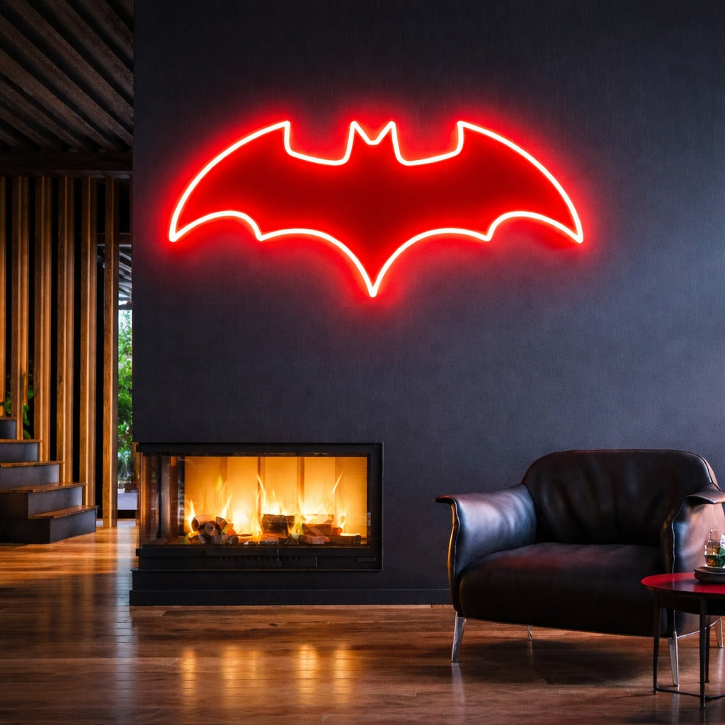 Neon Light Batman Sign - Embrace the Dark Knight with Neon Brilliance