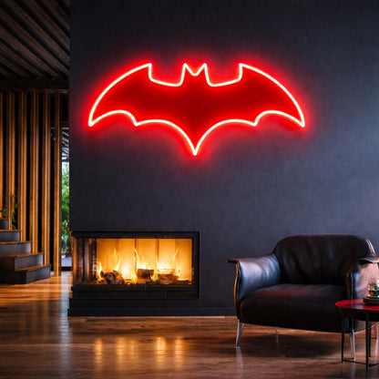 Neon Light Batman Sign - Embrace the Dark Knight with Neon Brilliance