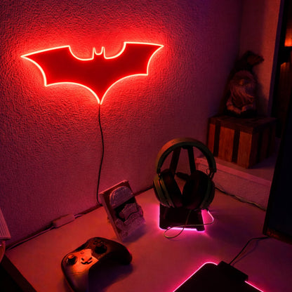 Neon Light Batman Sign - Embrace the Dark Knight with Neon Brilliance