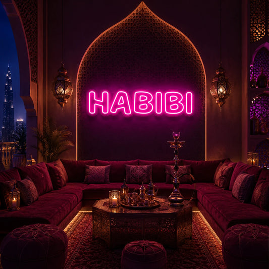 Habibi Neon Sign