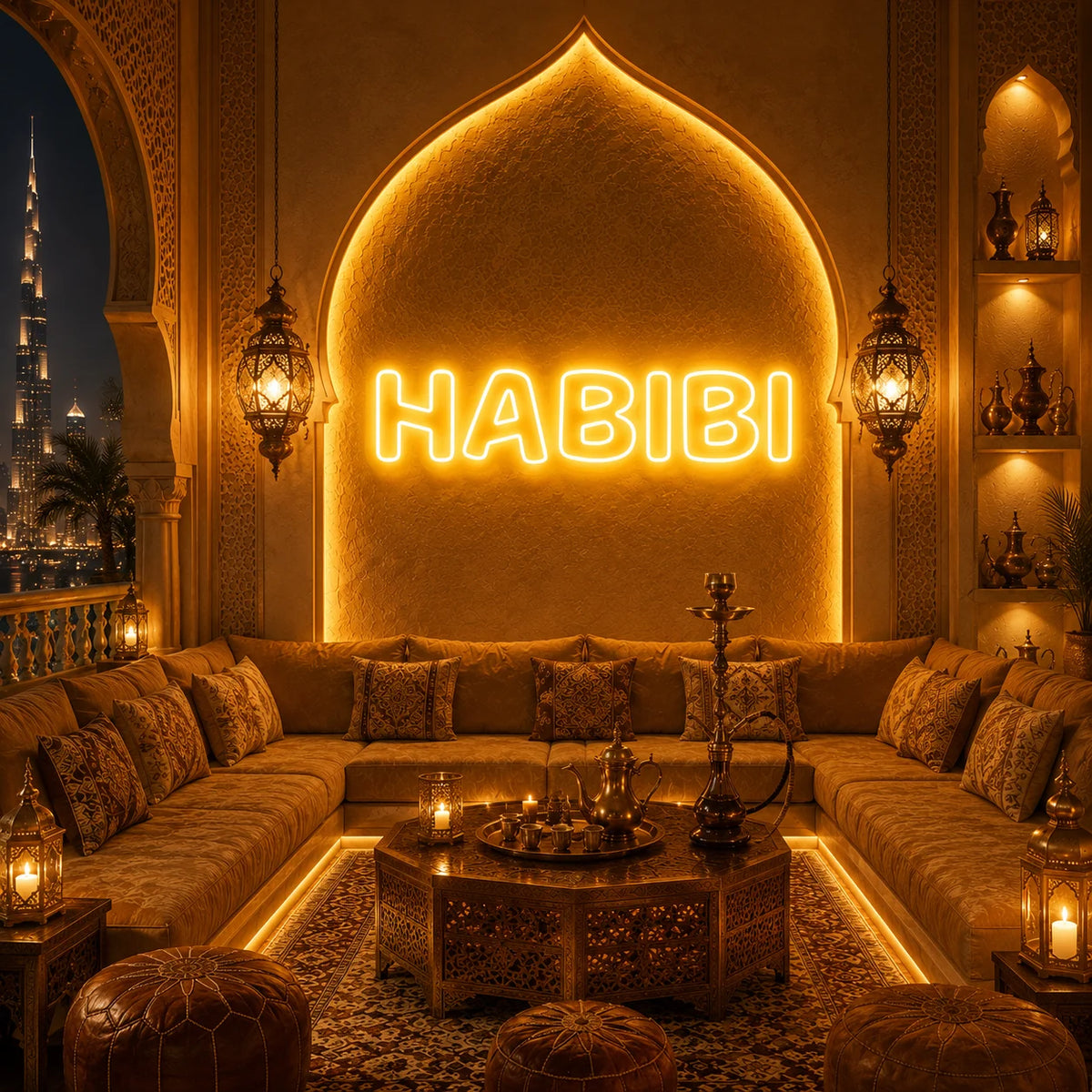 Habibi Neon Sign