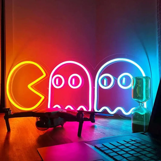 Custom Pacman neon sign