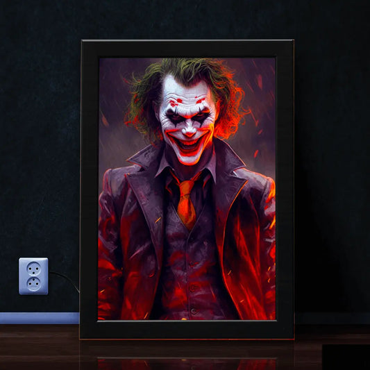 Joker LED Light Box Poster Frames | Ultra-Thin LED Movie Poster Light Box | Lighted Poster Box | Led Light Box Retro Poster for Wall