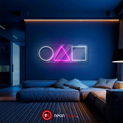 Squid Game Neon Sign | Neon Wall Light for Room, Café, Gaming Setup & Events – Custom Neon Art Inspired by Netflix Series