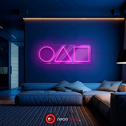Squid Game Neon Sign | Neon Wall Light for Room, Café, Gaming Setup & Events – Custom Neon Art Inspired by Netflix Series