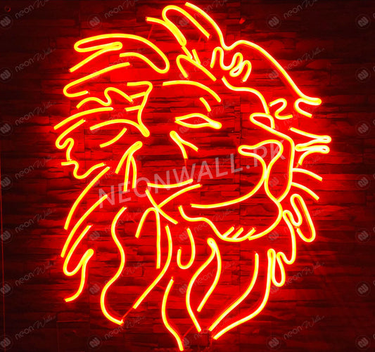 Lion Face Art Neon Sign (Big) 🔥