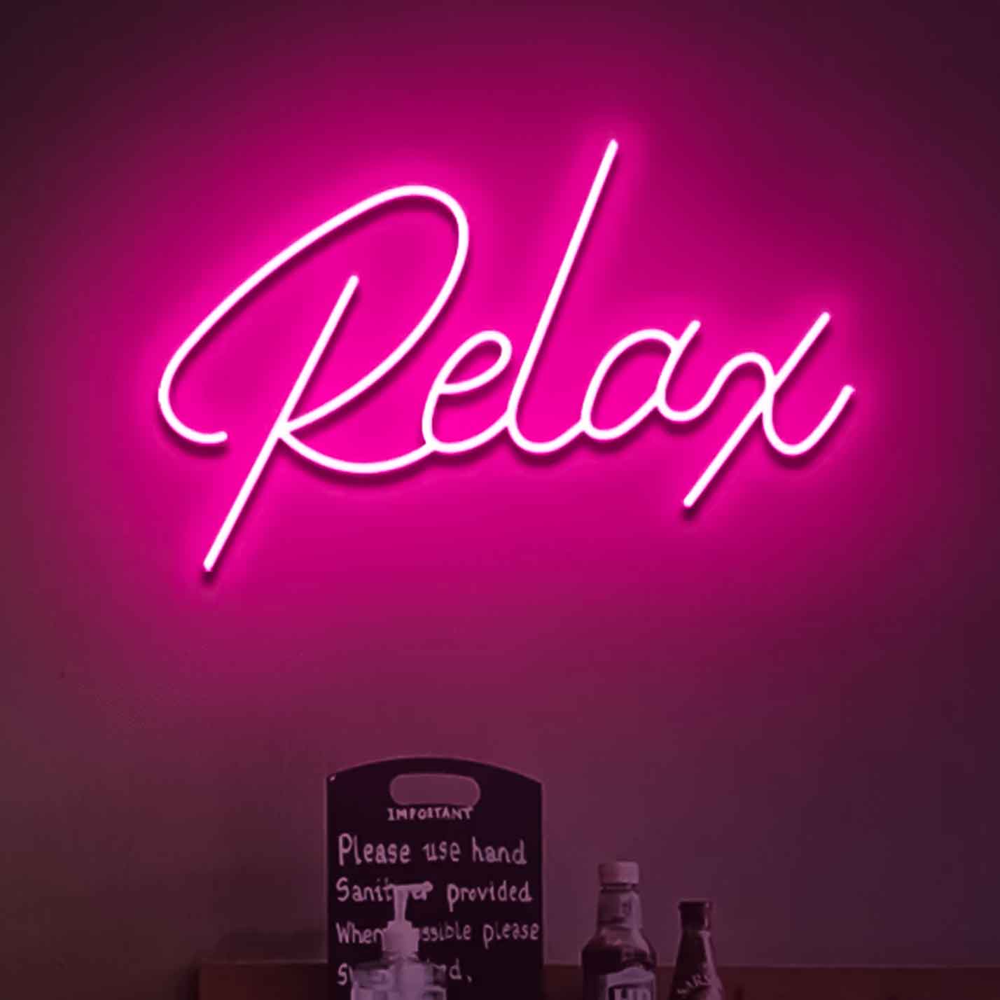 Neon Light Relax Sign - Unwind with Neon Brilliance – Neon Walls