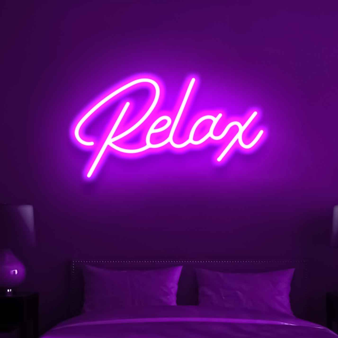 Neon Light Relax Sign - Unwind with Neon Brilliance – Neon Walls