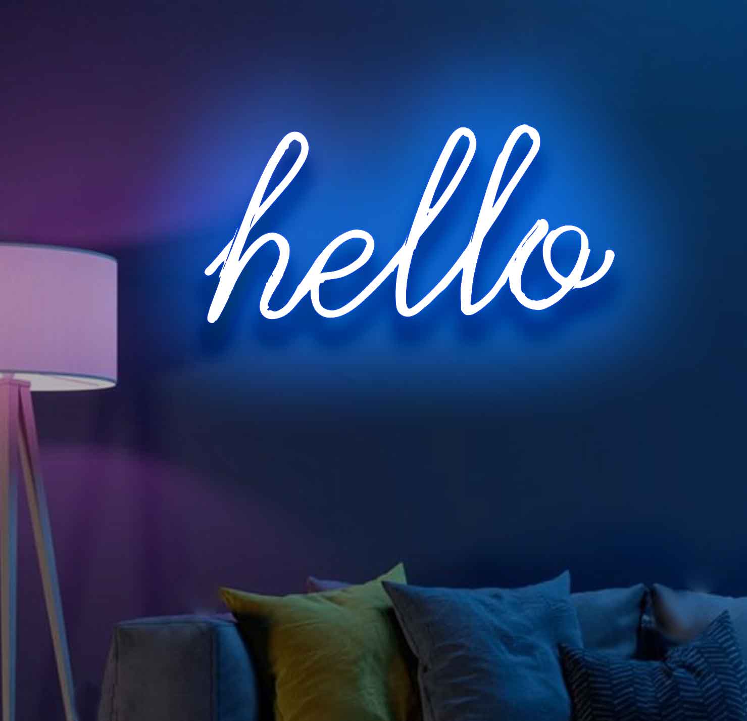 Small Led Hello. Sign Neon Light Hello Sign - Welcome with Neon Brilliance – Neon Walls