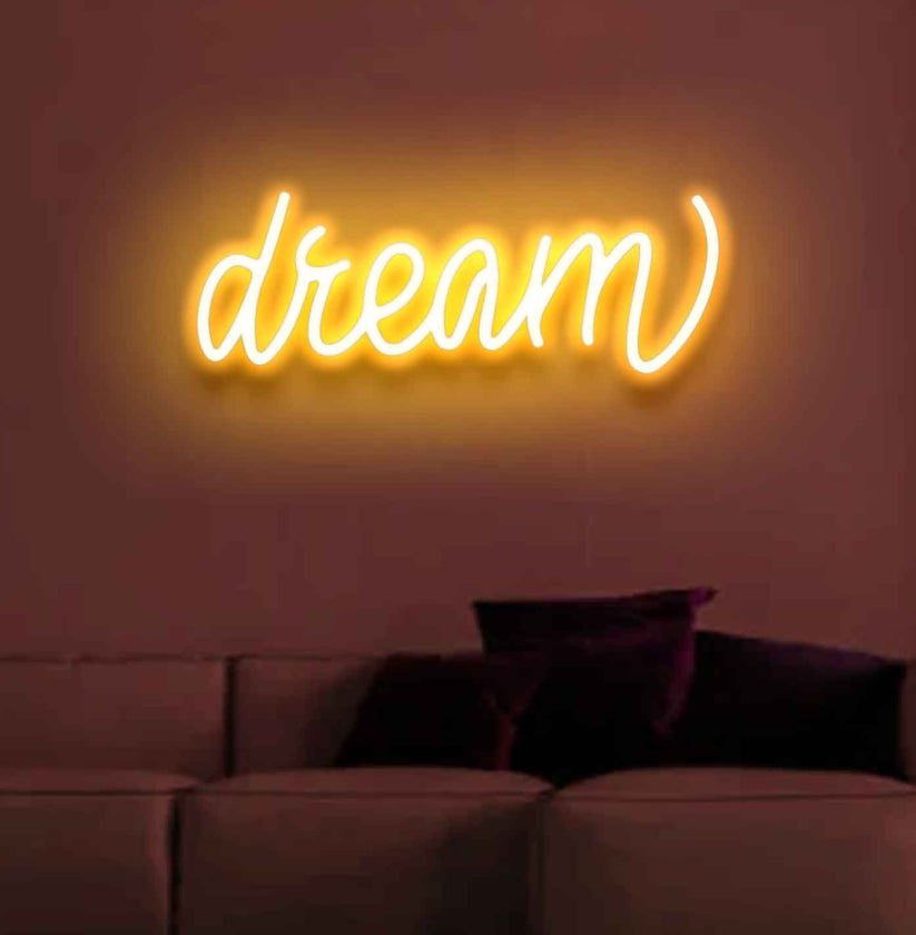 Neon Light Dream Sign Illuminate Your Ambitions with Neon Brilliance