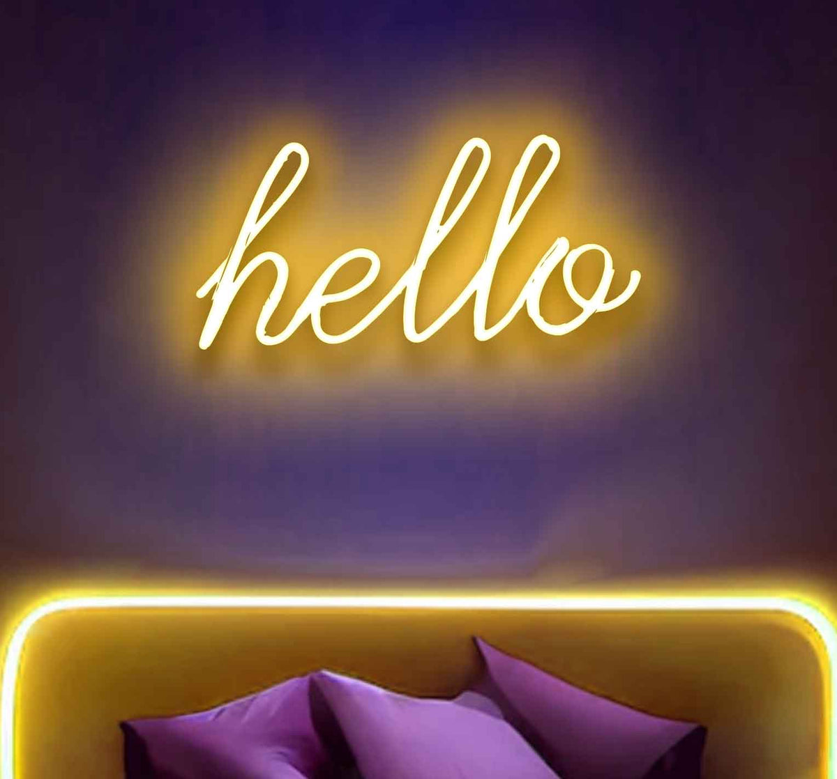 Small Led Hello. Sign Neon Light Hello Sign - Welcome with Neon Brilliance – Neon Walls