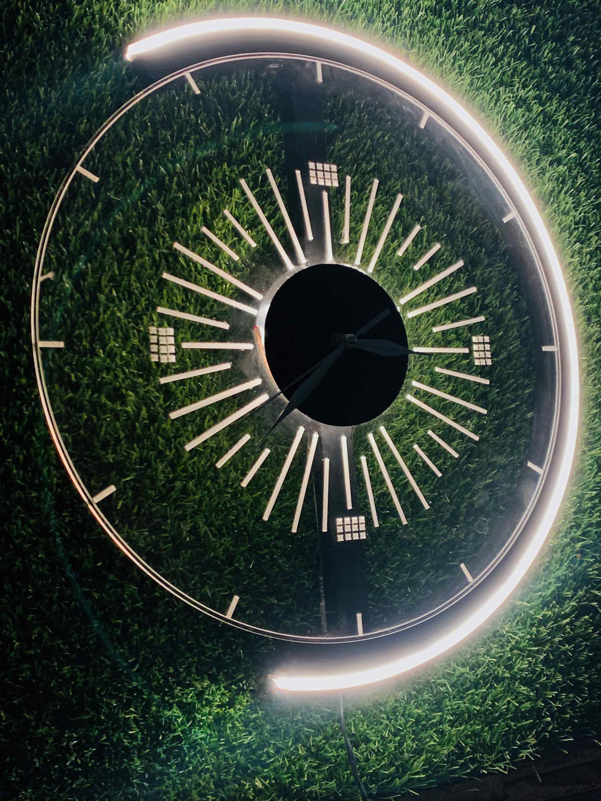 Neon Light Premium C Shape Decorative Wall Art Clock Neon Walls