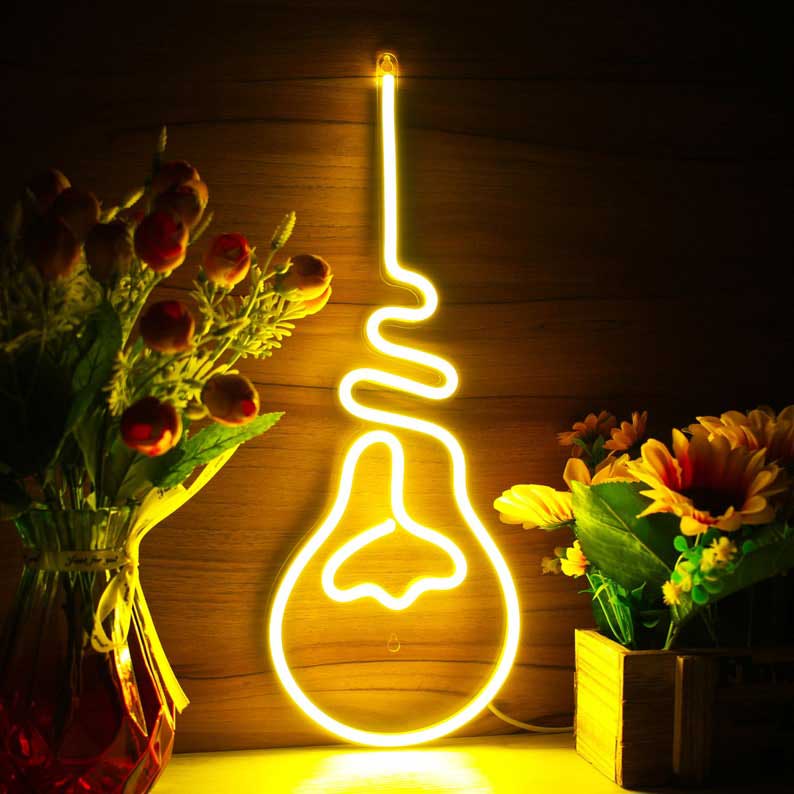 Neon Light Bulb Lamp Decor