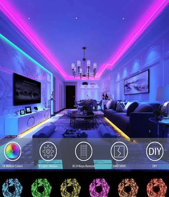 RGB LED Strip Light With Remote Controller Set - RGB Neon Lights – Neon ...